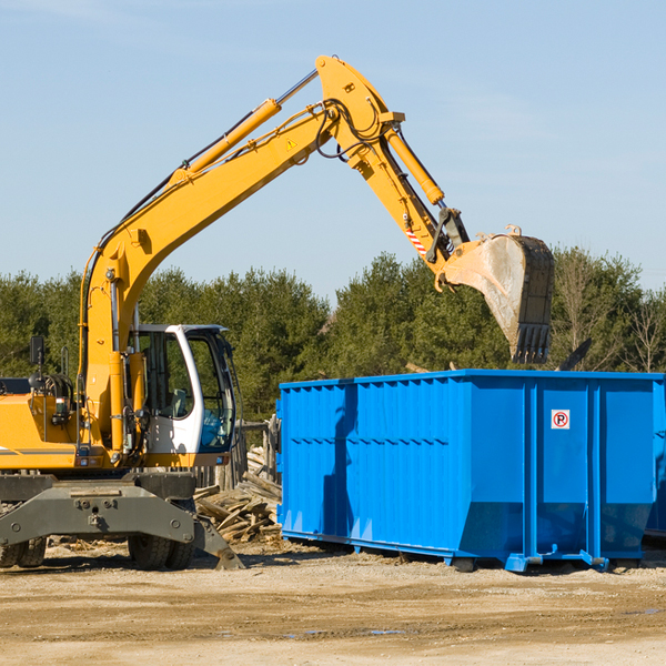 are there any restrictions on where a residential dumpster can be placed in Distant